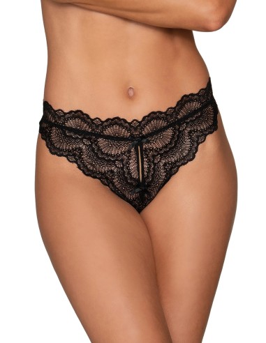 Tanga noir ouvert de la collection Dreamgirl, vente en  et vente en gros pour les professionnels.