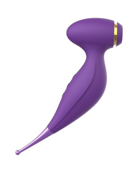 Vibromasseur 2 en 1 violet avec 7 modes de stimulation et 10 modes de vibrations