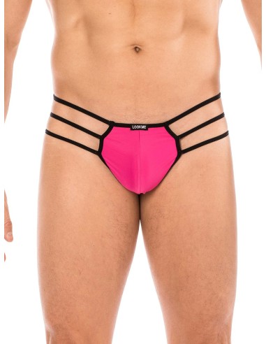 String Homme avec 3 lanières sur chaque côté dans un style toile araignée de chez LOOKME, lingerie pour Homme.