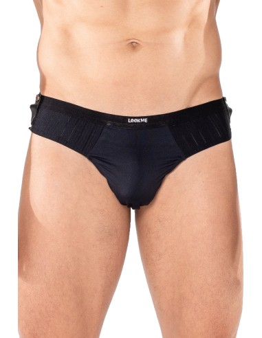 LOOKME, lingerie pour homme du basic ou très sexy, string noir pression