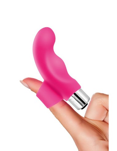 Mini vibromasseur USB en silicone, 10 vitesses sur une bague à monter sur votre doigt