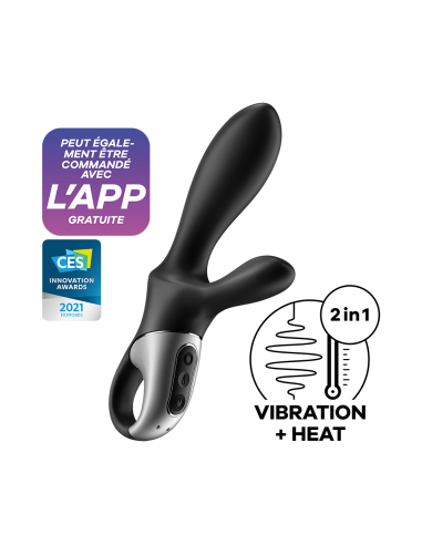 Vibromasseur Rabbit USB, chauffant, connecté Heat Climax de Satisfayer