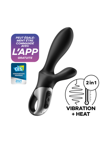 Vibromasseur Rabbit USB, chauffant, connecté Heat Climax de Satisfayer