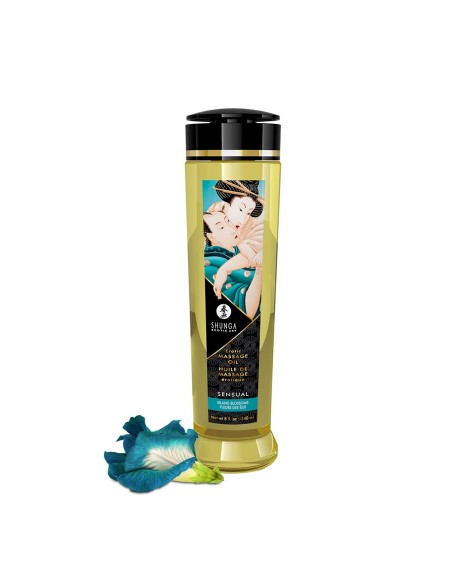 Shunga : huile massage fleurs des iles