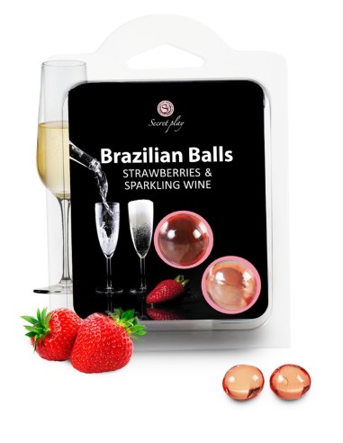 Brazilian Balls à la fraise vin pétillant