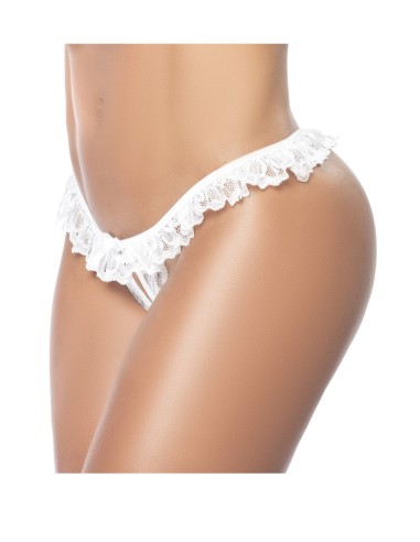 Culotte ouverte en dentelle blanche de la collection Mapalé, vente en  de lingerie sexy mapalé